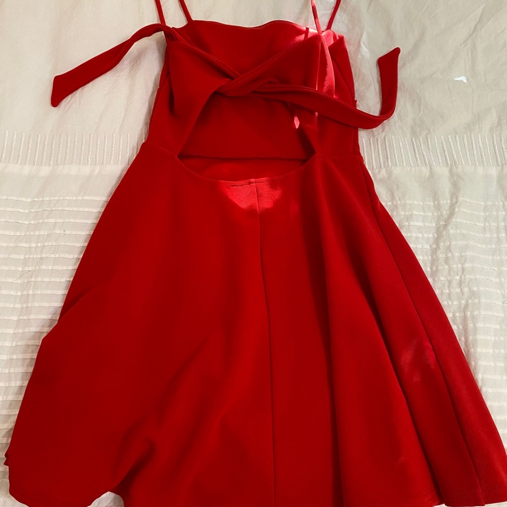 Urban outfitters red tie back dress